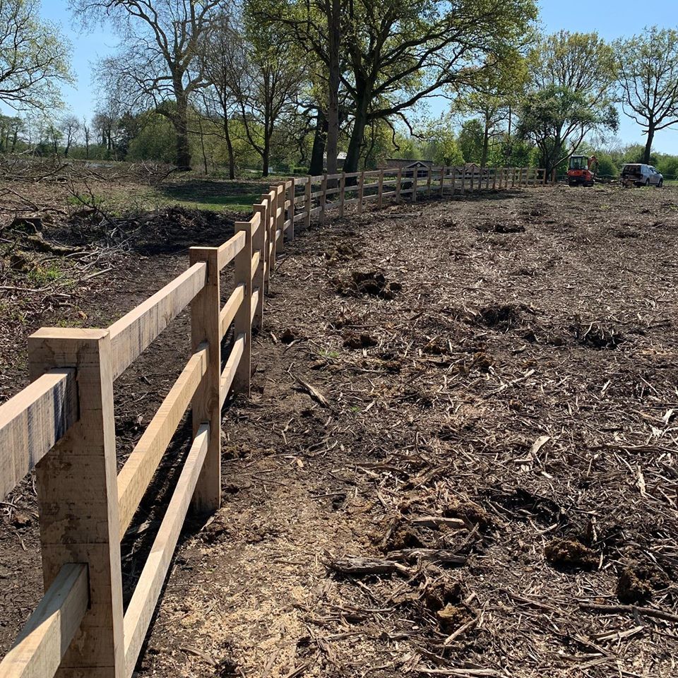 Oak Morticed Post & Rail Farm and Country Fencing